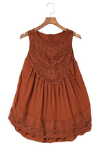 Load image into Gallery viewer, Rust Boho Lace Yoke Top (Preorder)
