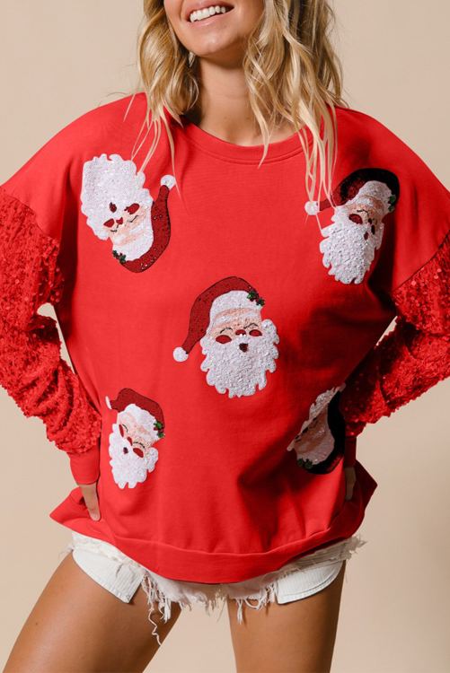 Sequin Santa Sweatshirt (Preorder)