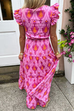 Load image into Gallery viewer, Pink Printed Maxi Dress (Preorder)
