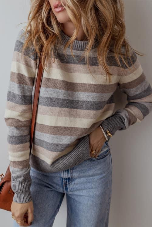 Multi Color Striped Sweater (Preorder)